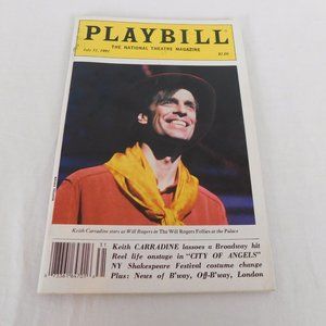Playbill National Theatre Magazine July 1991 Keith Carradine City of Angels Cats